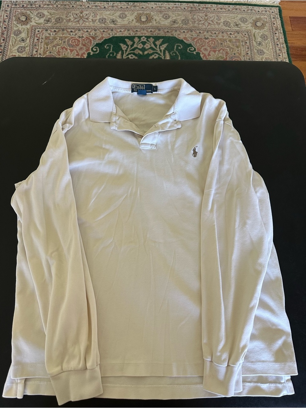 Polo by Ralph Lauren Long-Sleeve Polo Shirt - Tan Men’s size Large